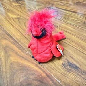 Red Plush Bird Toy